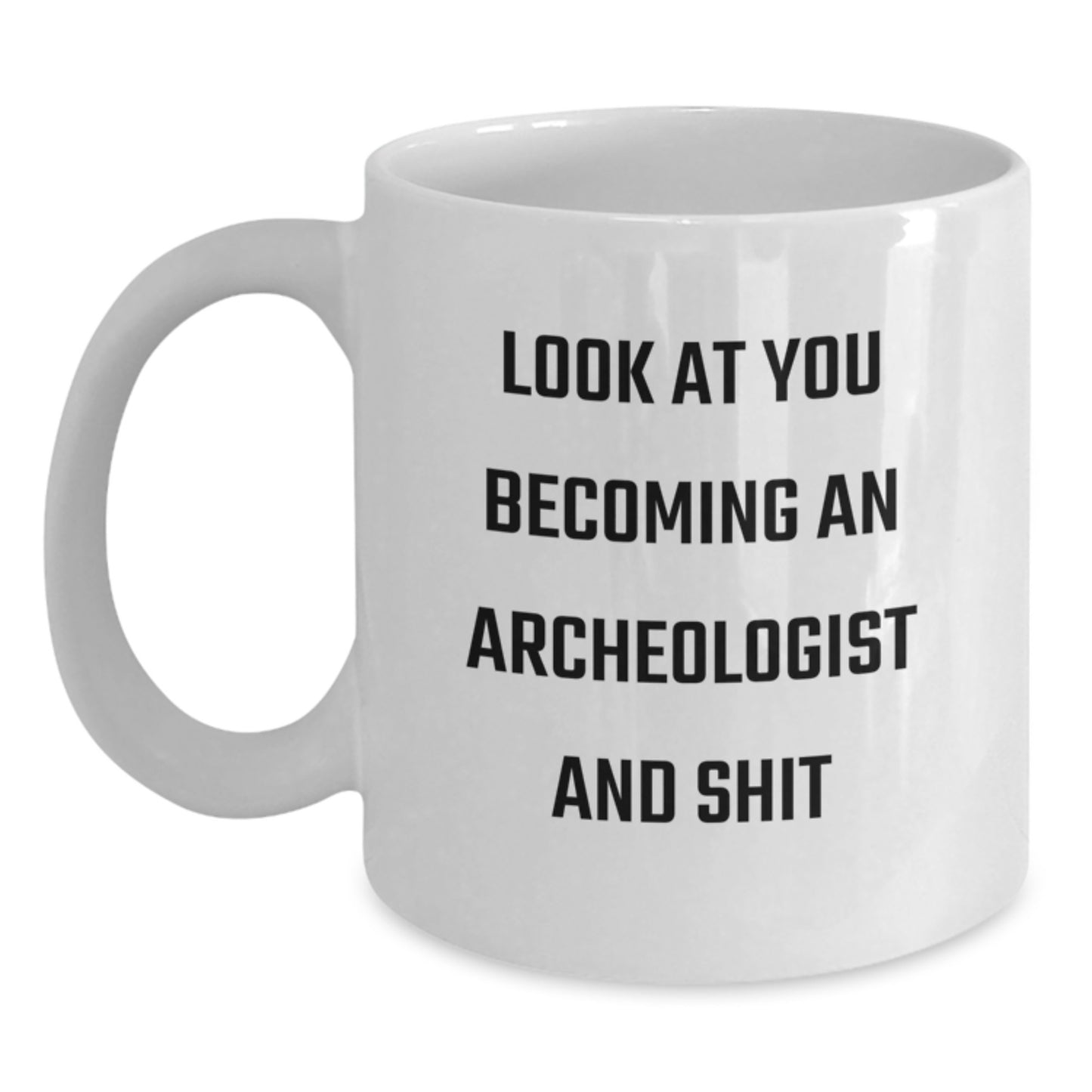 Funny Archeologist Gifts for Christmas Unique White Coffee Mugs from Friends to Family Members - Main