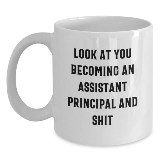 Birthday Gift for Her Assistant Principal White Coffee Mug Present - Main