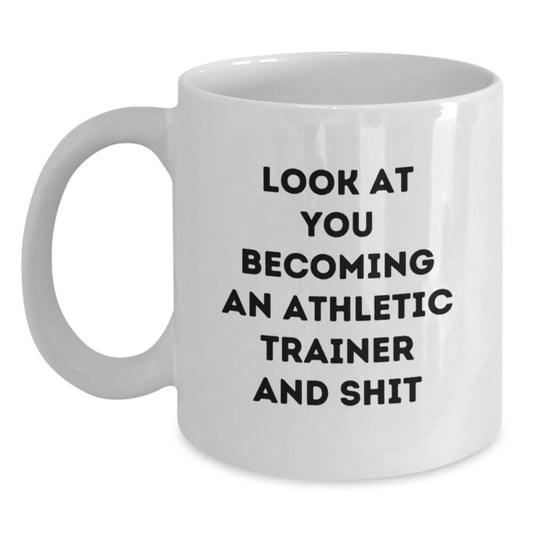 Athletic Trainer Keepsake White Mug for Him Birthday Gift Ceramic - Main