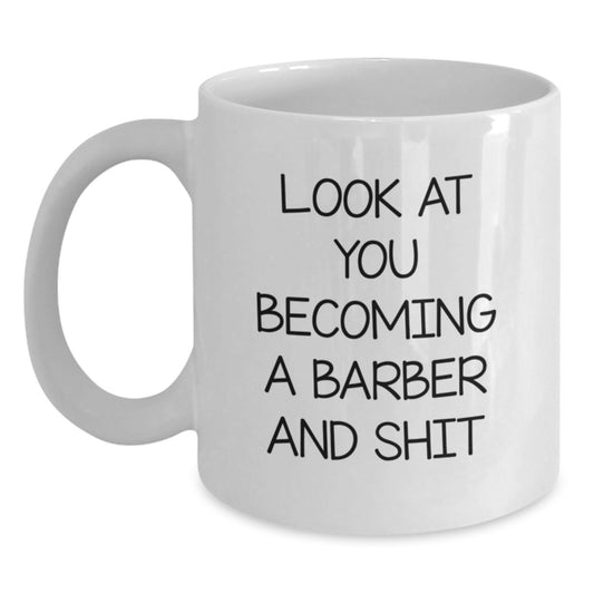 Barber White Coffee Mug Keepsake Birthday Gift for Him - Main