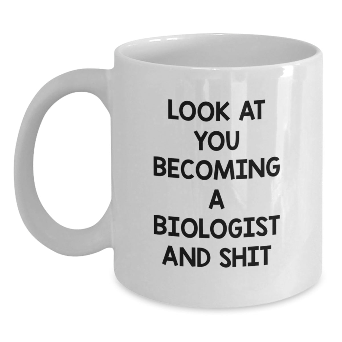 Birthday Gift White Coffee Mug for Her Present Biologist Surprise - Main
