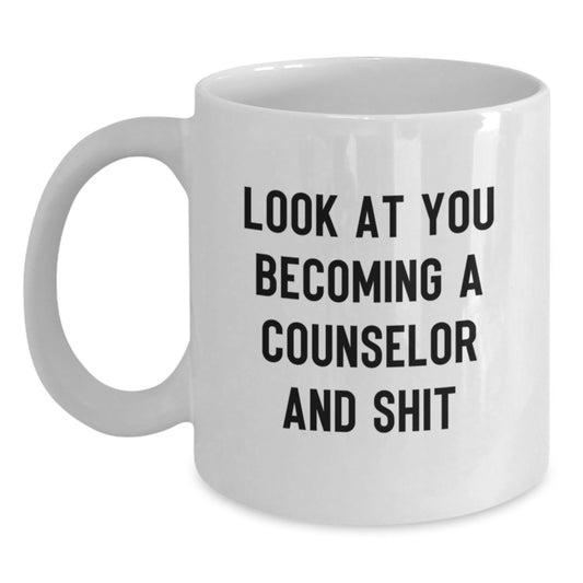 Counselor Keepsake White Coffee Mug for Him Birthday Gift - Main