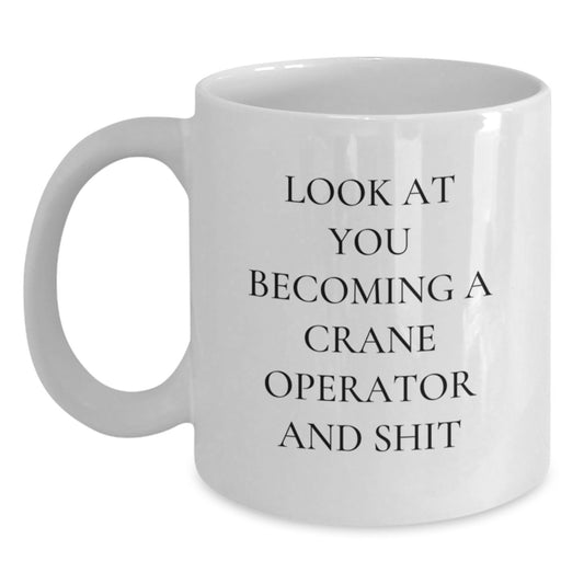 Crane Operator Keepsake Mug White 11oz Birthday Gift for Him - Main