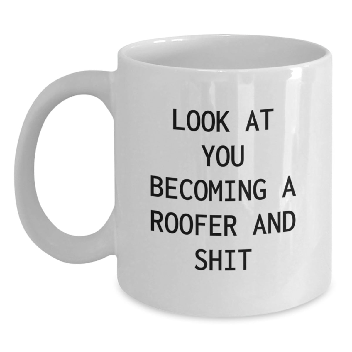 Birthday Gift White Coffee Mug for Her Roofer Present - Main