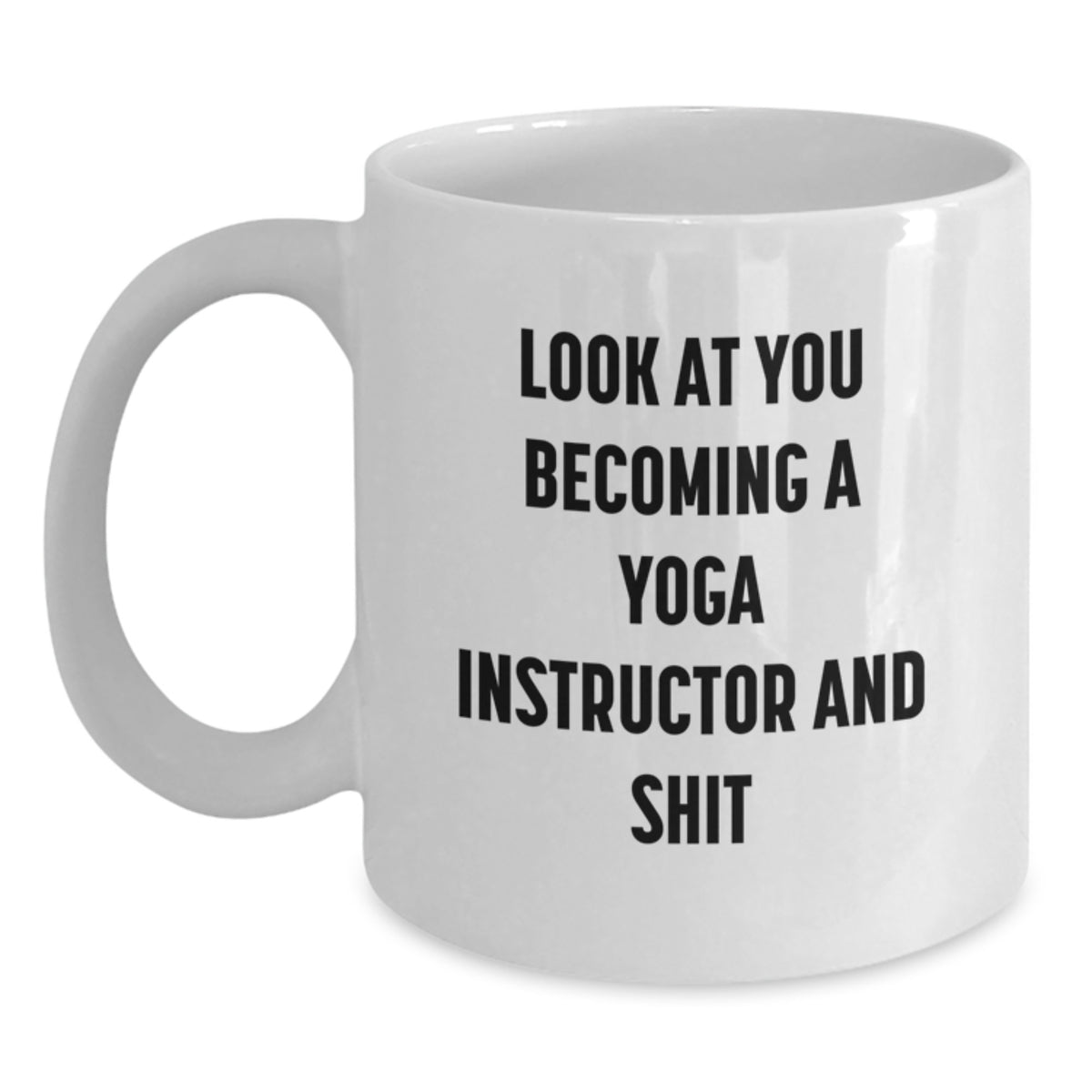 Playful Yoga Instructor Mug – Birthday Gift for Friends – White - Main