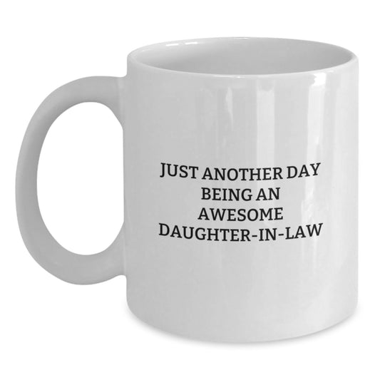 Daughter-in-law Keepsake Ceramic White Coffee Mug for Him Birthday Gift - Main