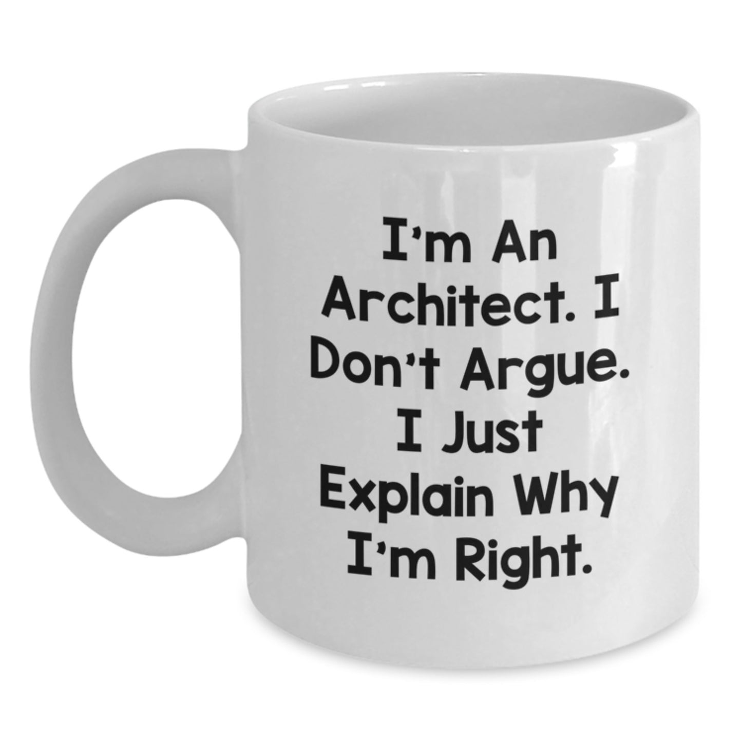 Graduation Unique Gifts for Architect, Funny White Coffee Mug from Friends - Main