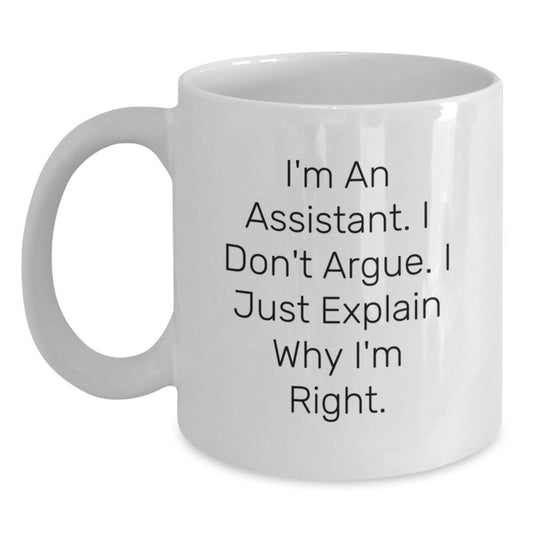 Birthday Gift for Her Assistant White Coffee Mug Ceramic Present - Main