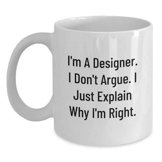Birthday Gift Designer White Coffee Mug for Her – Keepsake Present - Main