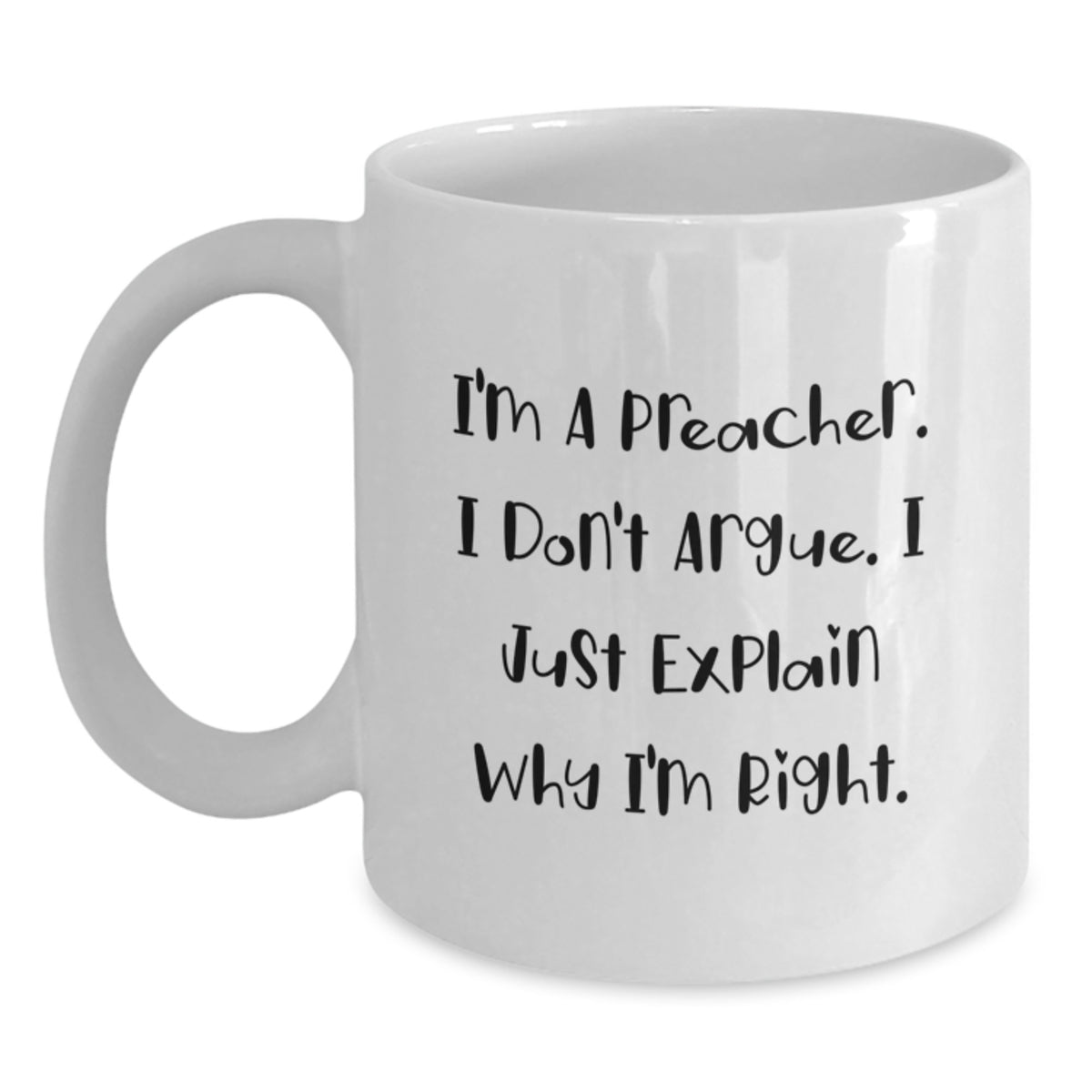 Preacher Keepsake Ceramic White Coffee Mug for Him Christmas Gift - Main
