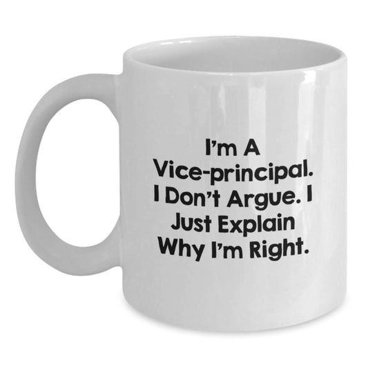 Funny Vice-principal White Coffee Mugs Gifts for Him from Friends Christmas Unique - Main