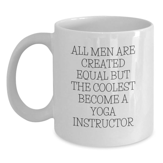 Funny Yoga Instructor Quote White Coffee Mugs - Gift for Yoga Instructor Friends - Unique Valentine's Gifts from Men to Women - Main