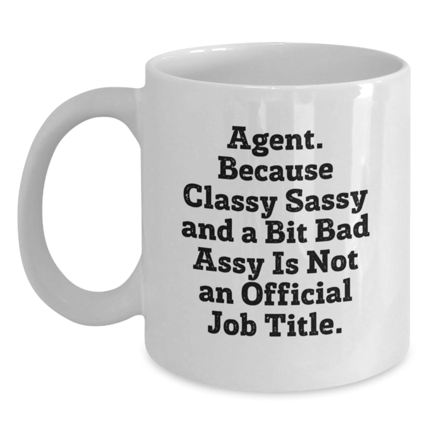 Funny Agent Gifts for Men, White Coffee Mug, Graduation Unique Gifts from Friends - Main