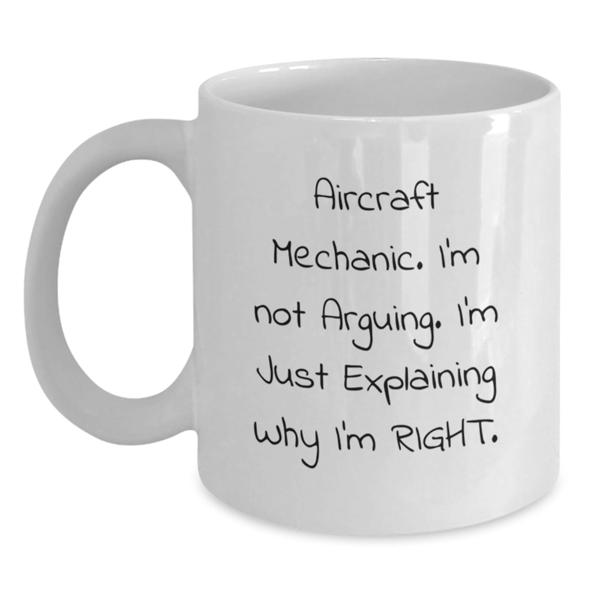 Aircraft Mechanic Keepsake White Coffee Mug for Him Birthday Gift - Main