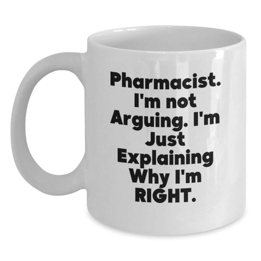 Pharmacist Keepsake White Coffee Mug for Him Birthday Gift - Main