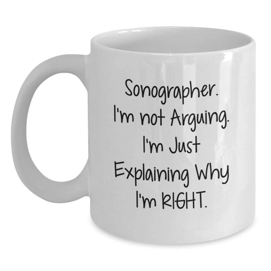 Sonographer Keepsake Ceramic White Coffee Mug for Him Birthday Gift - Main