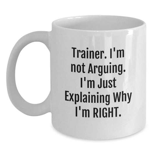 Funny Trainer Gifts from Family and Friends for Trainer, White Coffee Mug, Graduation Unique Gifts - Main