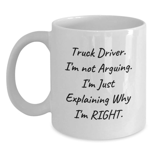 Truck Driver Keepsake Mug for Him Birthday Gift Ceramic 11oz - Main