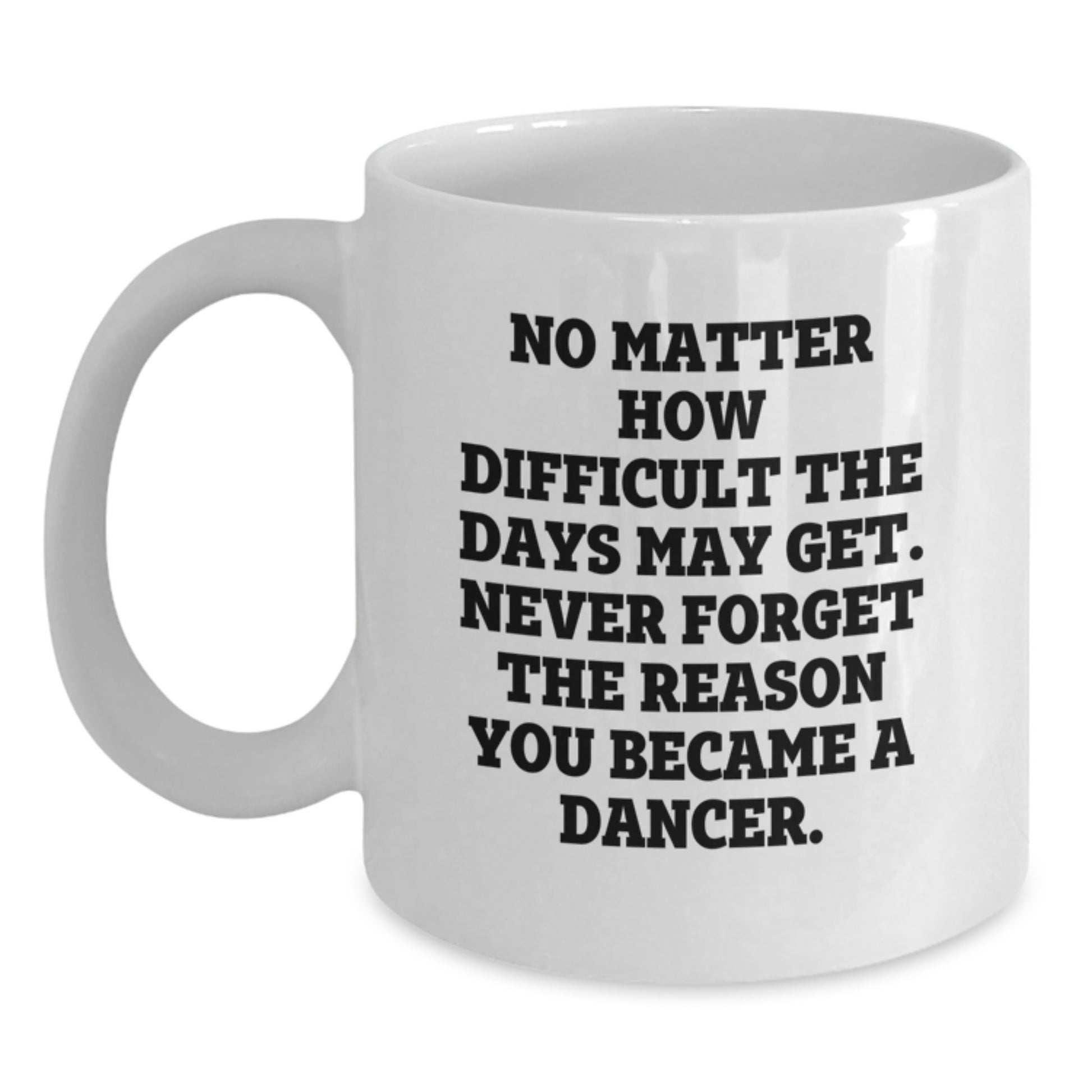 Graduation Unique Gifts for Dancers, Funny White Coffee Mug, Gifts from Family - Never Forget The Reason You Became A Dancer - Main
