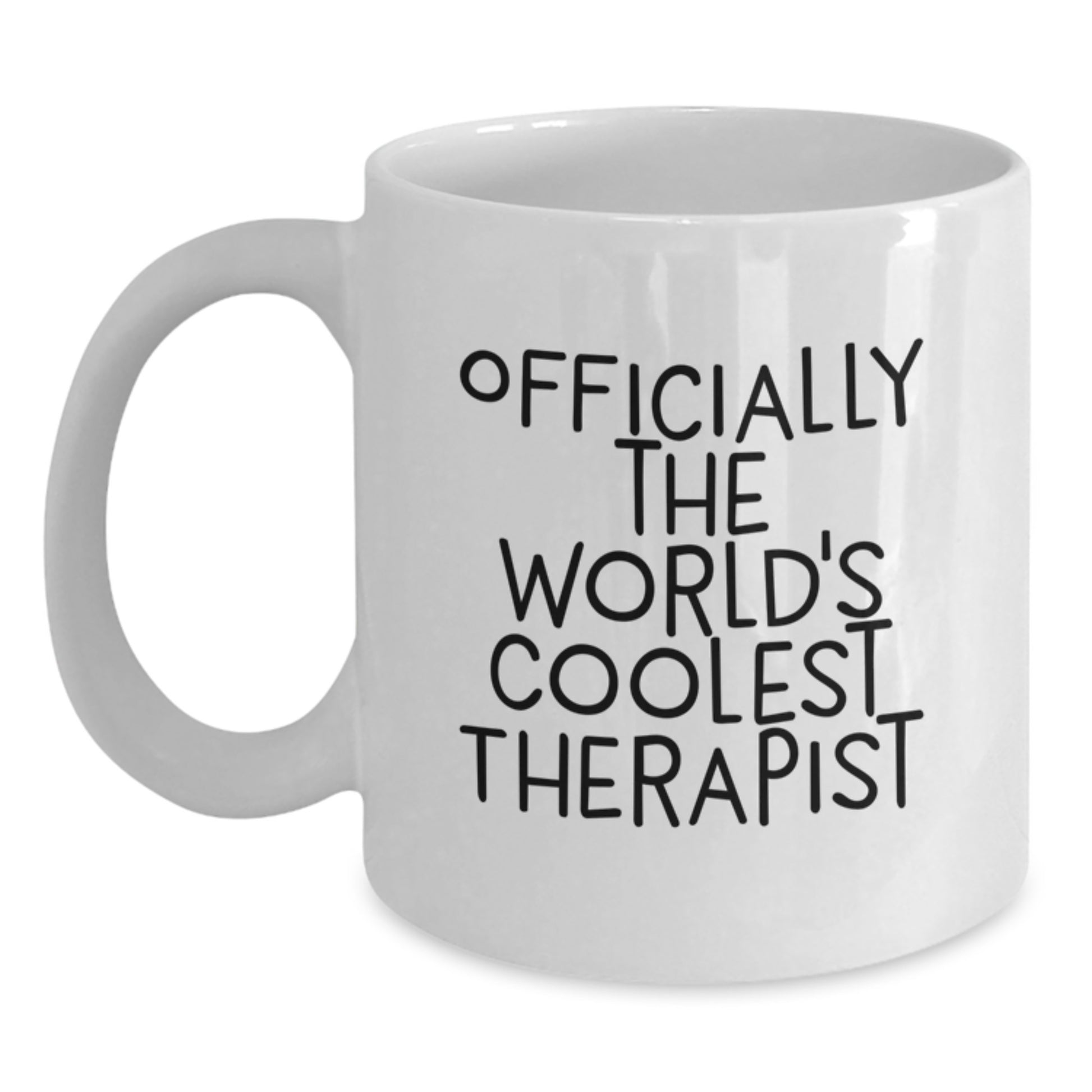 Funny Gifts from Men to Therapist World's Coolest White Coffee Mug Graduation Unique - Main