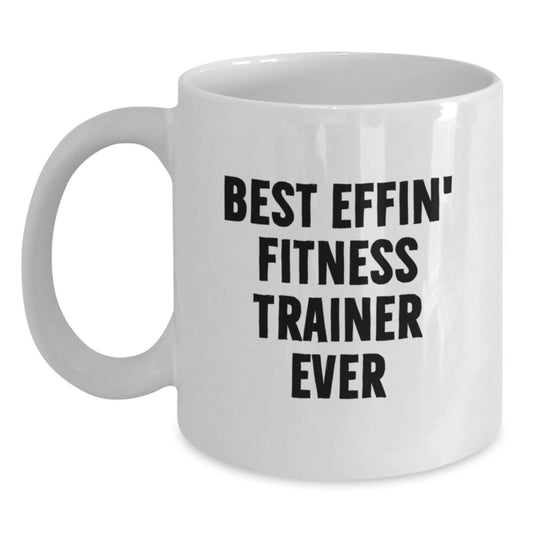 Funny Fitness Trainer White Coffee Mug Gifts for Men Friends Birthday Unique - Main