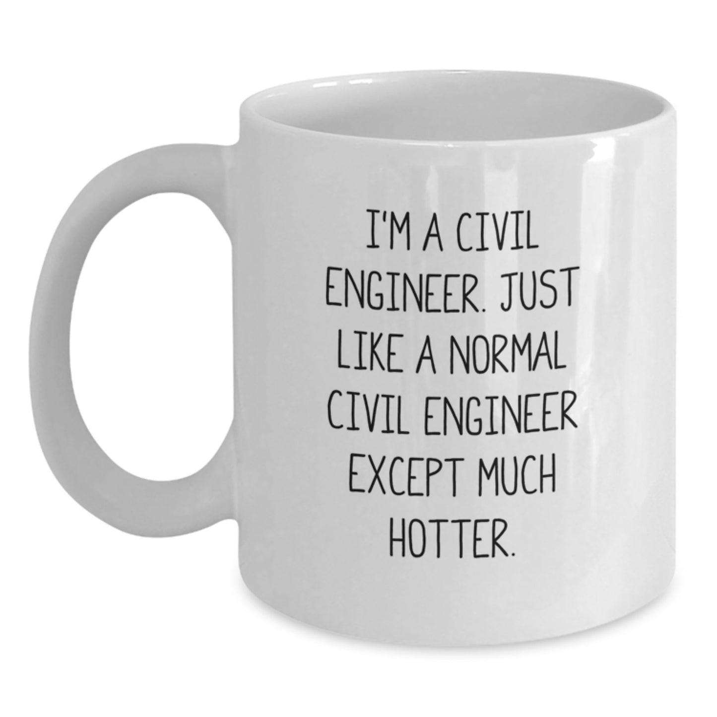 Civil Engineer Funny Gift Mug for Him, White Coffee Mug, Valentine's Unique Gifts from Men to Civil Engineer, I'm A Civil Engineer Hotter Mug Gifts - Main