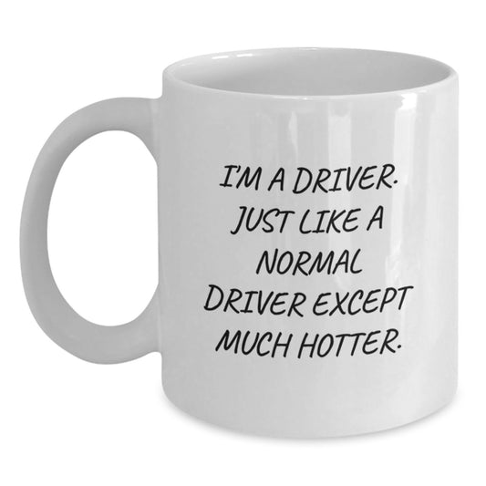 Driver Keepsake White Coffee Mug for Him Graduation Gift Premium - Main