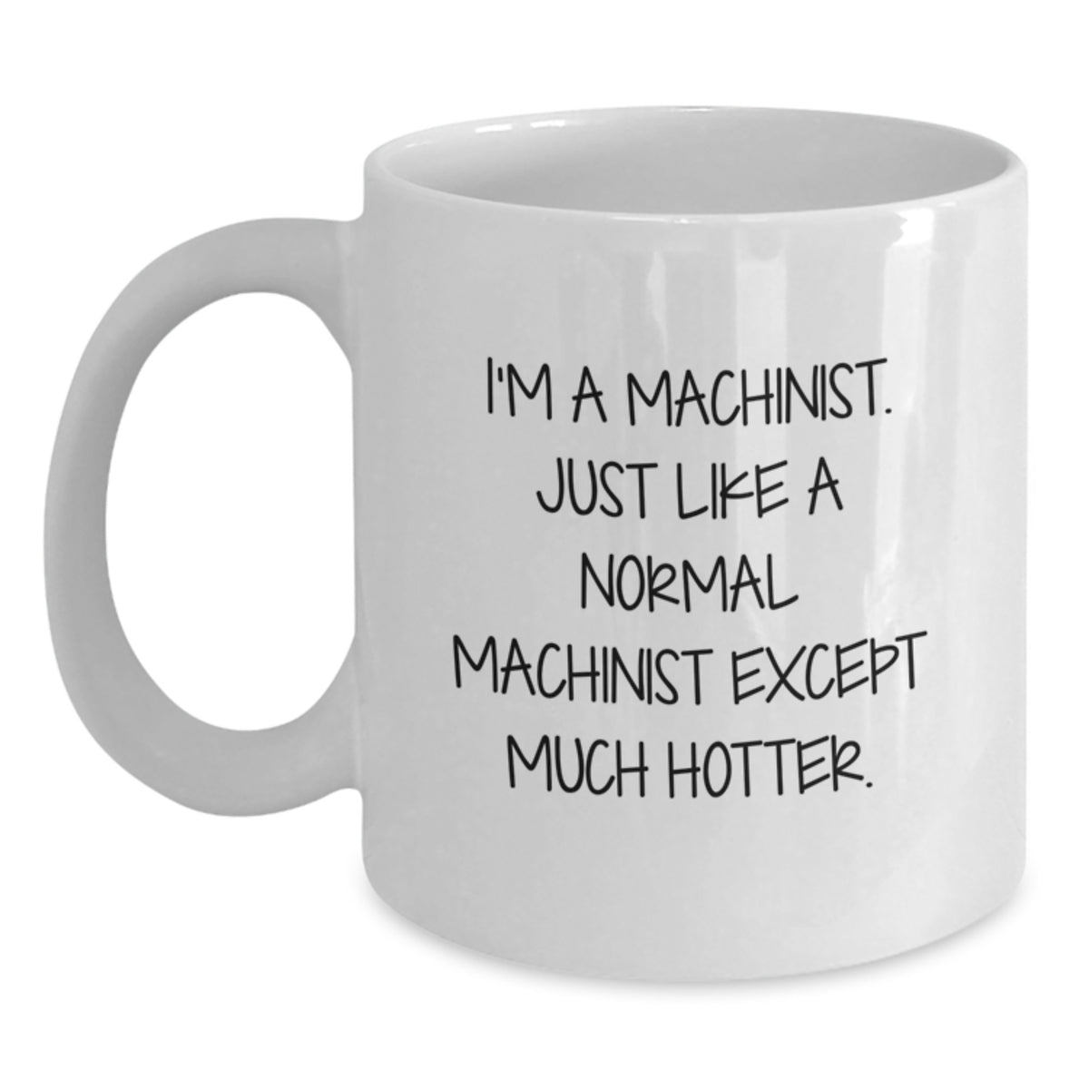 Funny Machinist Gifts for Men - 'I'm A Machinist Except Much Hotter' White Coffee Mug, Perfect Graduation Unique Gifts from Family - Main