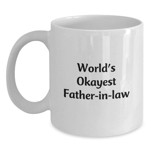 Funny Father-in-law Gifts from Friends for Father-in-law on Valentine's Unique White Coffee Mug - Main