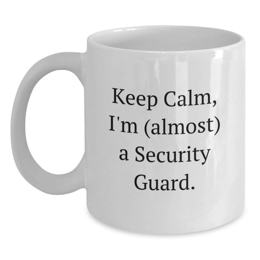 Security Guard Gifts Funny White Coffee Mug Valentine's Unique Mugs from Friends for Security Guard Men - Main