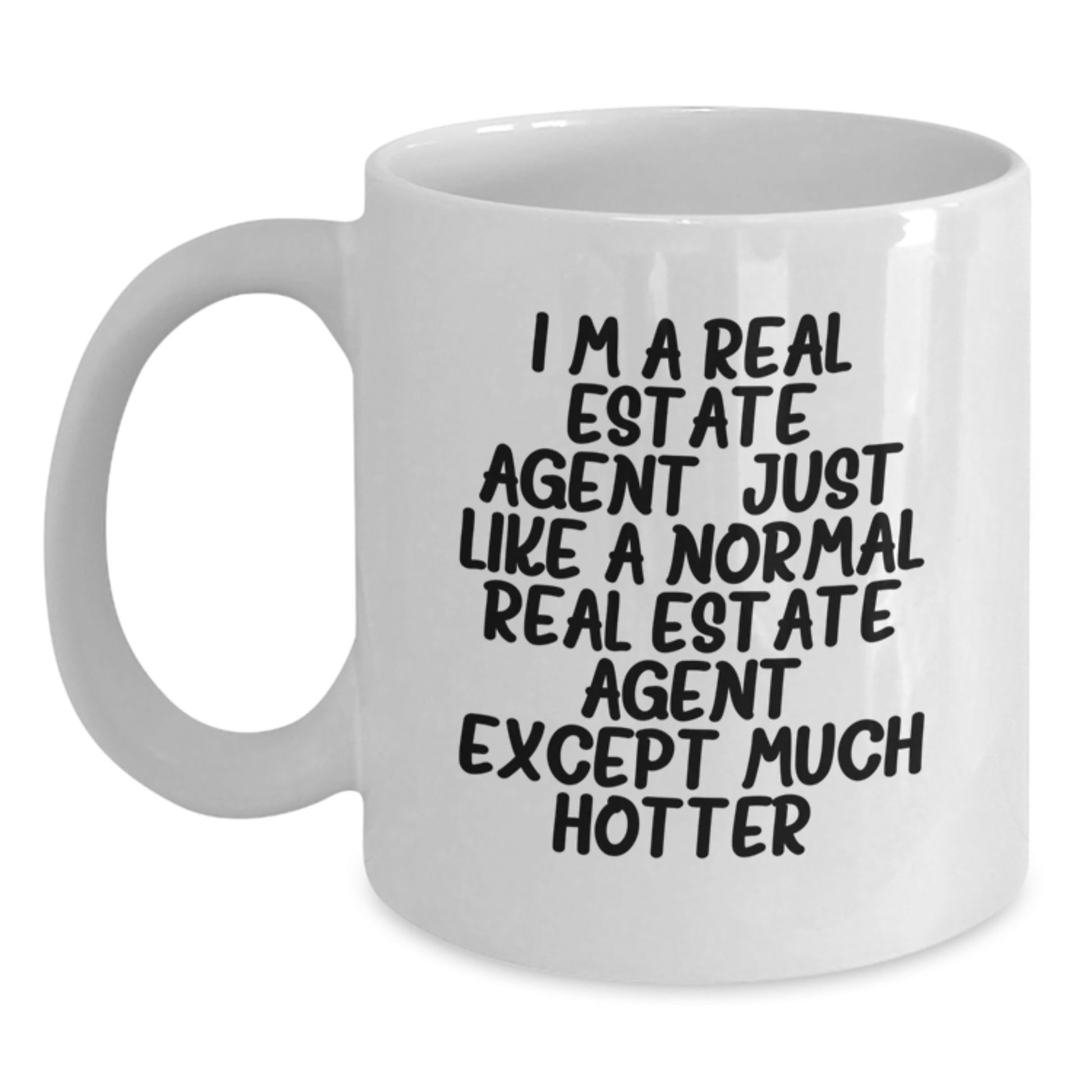 Funny Real Estate Agent Gifts, White Coffee Mug, Gifts from Friends for Real Estate Agent Graduation Unique - Main