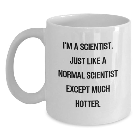 I'm A Scientist Funny Mug Gifts for Men Father's Day Unique Scientist White Coffee Mugs from Family - Main