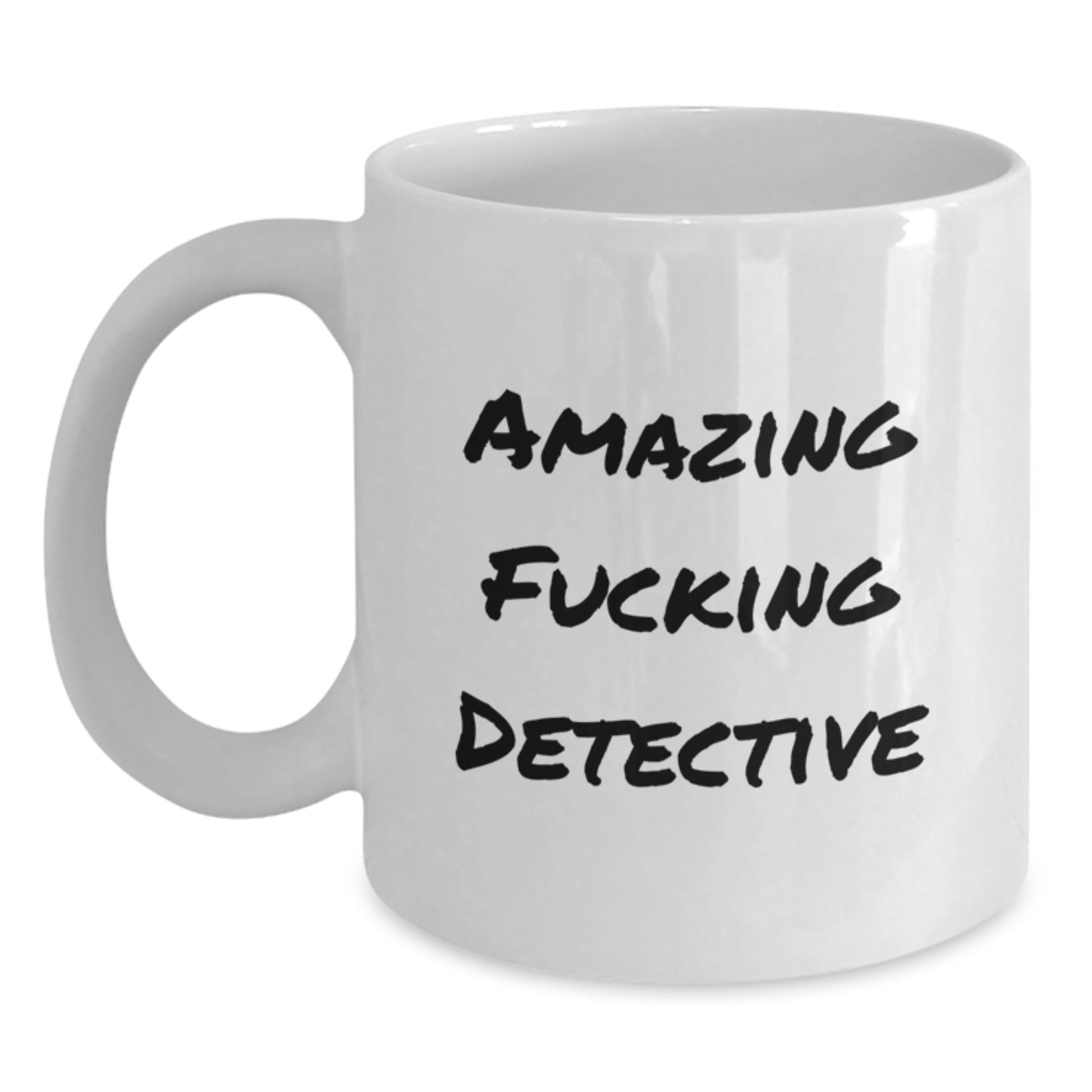 Funny Detective Gifts from Friends, Gifts for Detective Enthusiasts, White Coffee Mug, Birthday Unique Presents - Main
