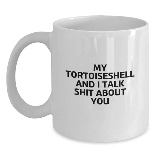 Tortoiseshell Cat Gifts for Cat Lovers Funny White Coffee Mug Christmas Unique Presents from Friends - Main