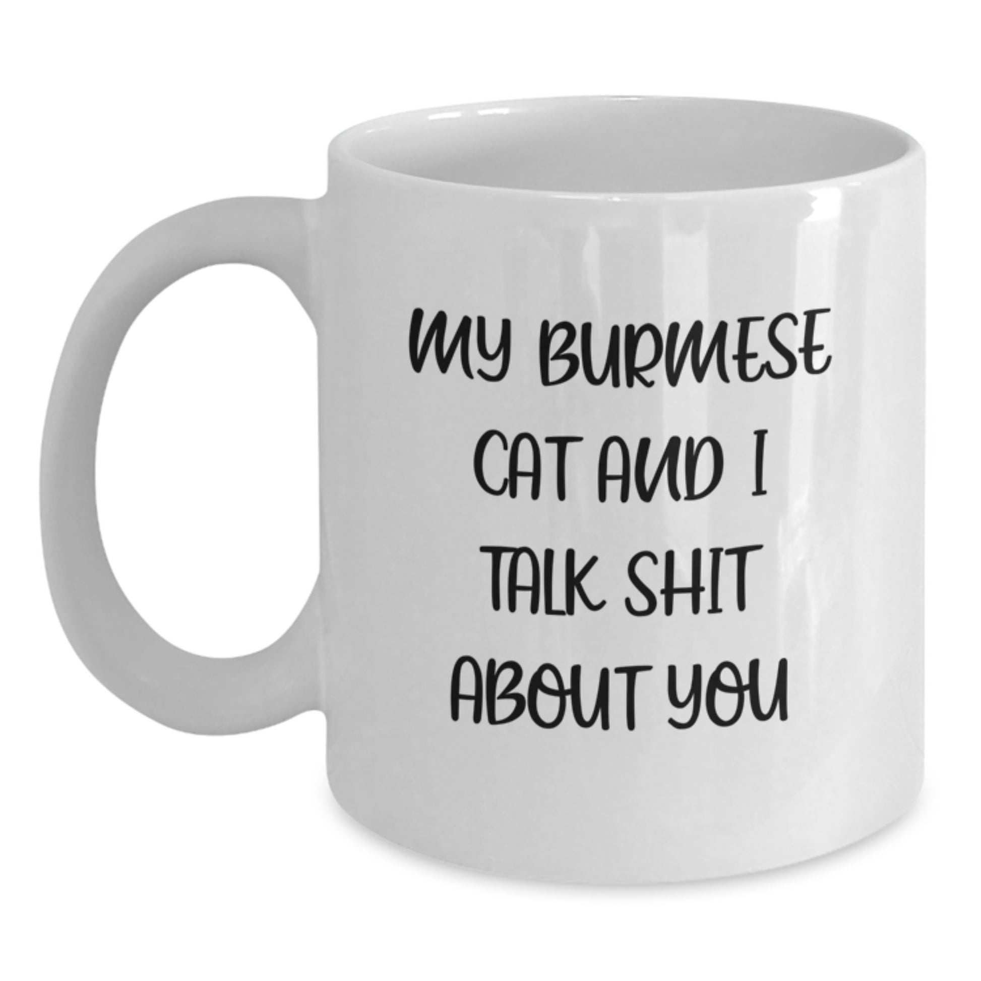 Funny Burmese Cat White Coffee Mug Gifts from Family for Friends Graduation - Main