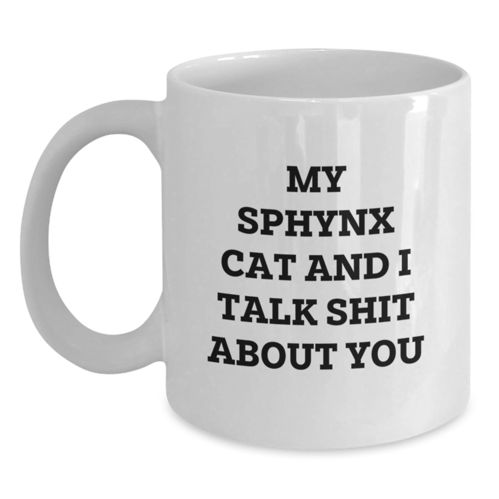 Funny Sphynx Cat White Coffee Mug Gifts from Family and Friends for Christmas - Main