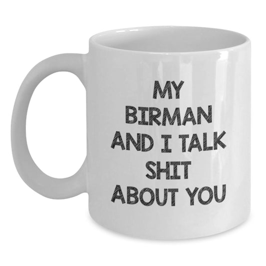Funny Birman Cat Mom Gifts from Family, Unique White Coffee Mug for Birman Cat Lovers, Valentine's Unique Gifts for Friends - Main