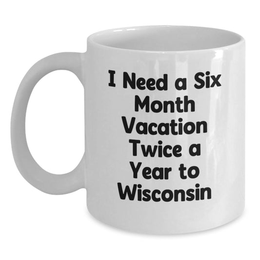 Wisconsin Lover Gifts from Friends and Family for Men and Women - White Coffee Mug for Christmas Unique - Main