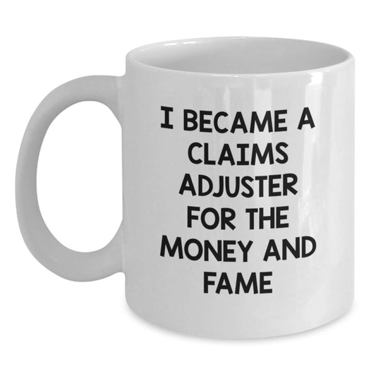 Funny Claims Adjuster White Coffee Mug Gifts from Friends for Birthday Unique - Main