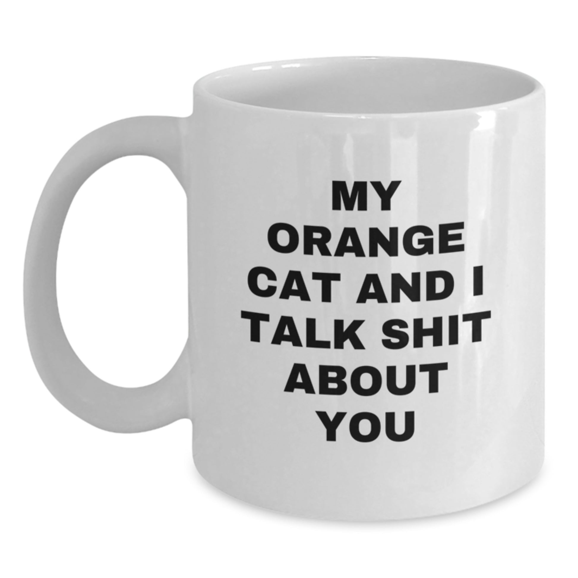 Orange Cat Lover Funny Quote White Coffee Mug Gifts from Friends and Family for Orange Cat Enthusiasts - Main