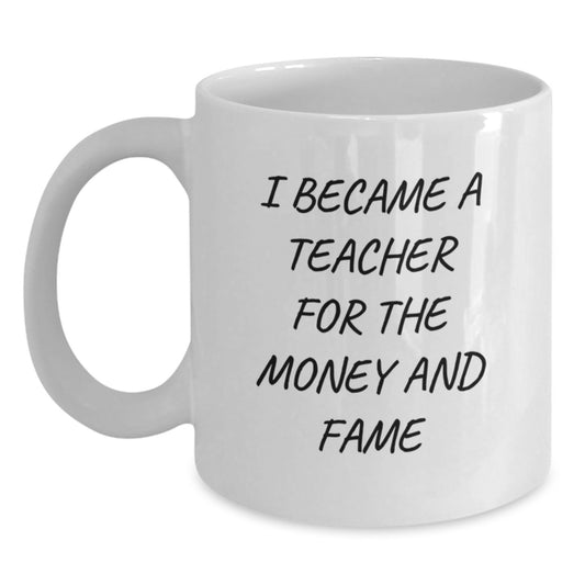 Teacher Gifts Funny White Coffee Mugs Inspirational Quotes for Graduation from Friends, Family, or Coworkers to Teachers - Main