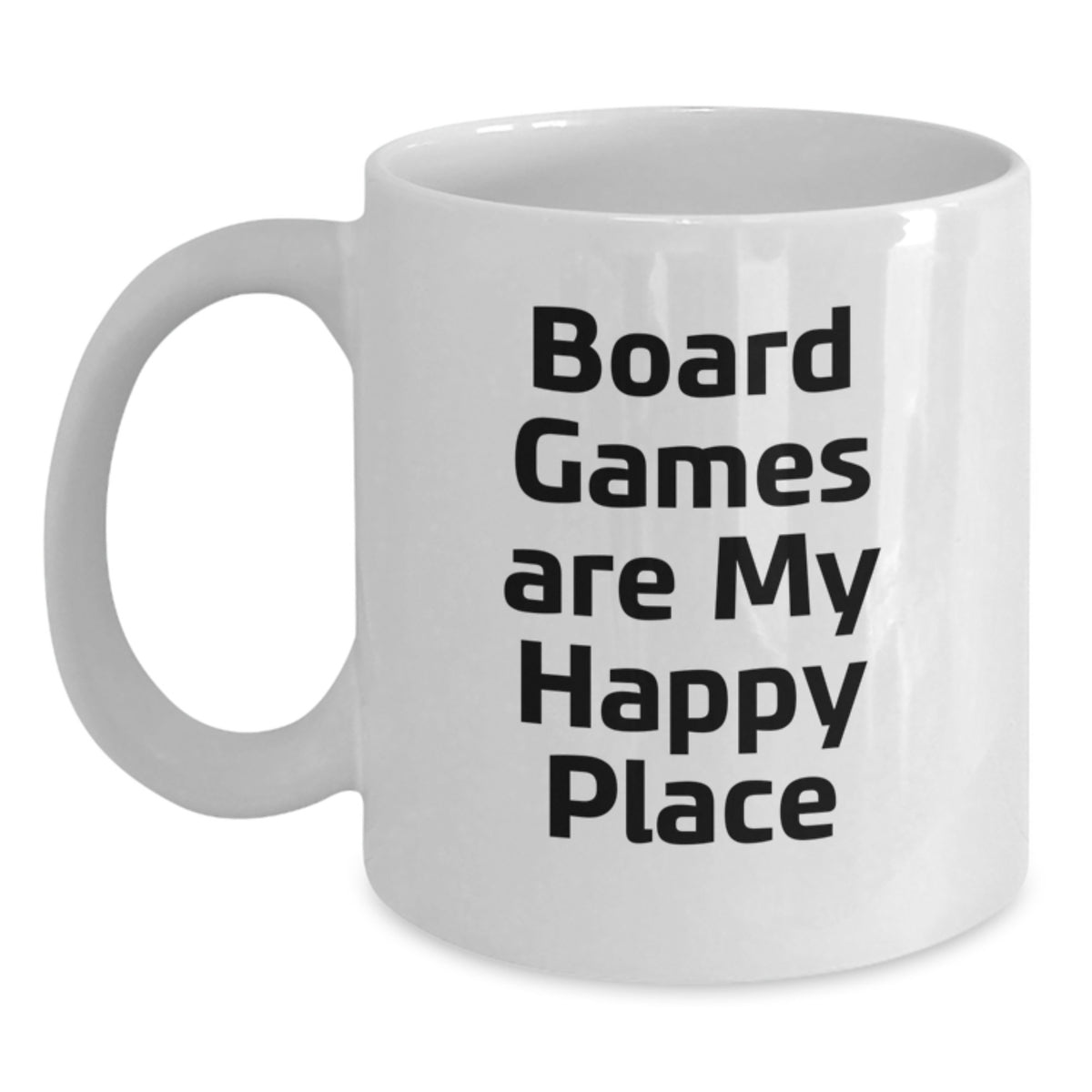 Funny Board Games Gifts for Him, White Coffee Mug, 'Board Games Are My Happy Place' Quote, Birthday Unique Gifts from Friends and Family - Main