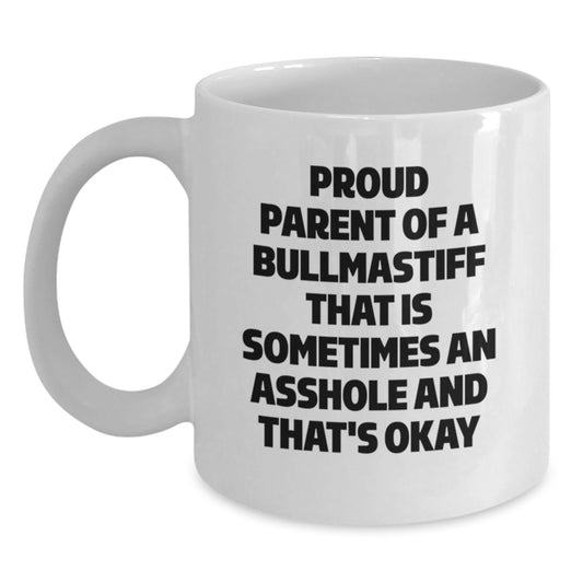 Bullmastiff Dog Mom Funny Gifts for Bullmastiff Dog Lovers - White Coffee Mug - Gifts from Mom - Mother's Day Unique Gifts - Main