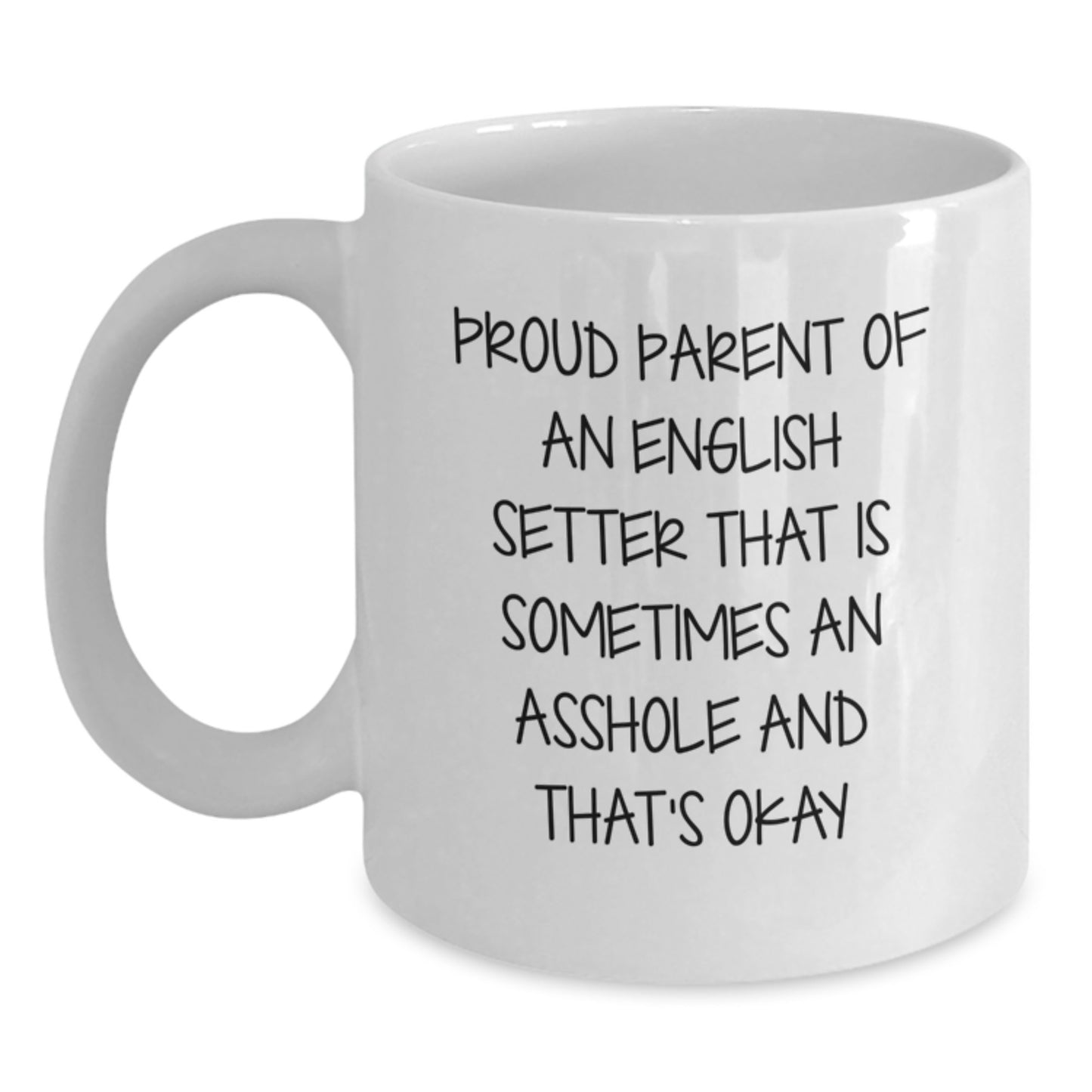 Funny Gifts for English Setter Dog Lovers, Unique White Coffee Mugs for Dad, Father's Day Unique Gifts from Men to Men - Main