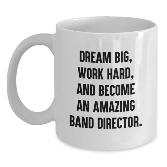 Funny Band Director Gifts for Men - White Coffee Mug for Christmas Unique Presents from Husband to Band Director - Main