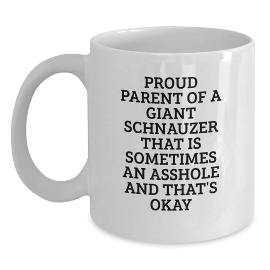 Love My Giant Schnauzer Dog White Coffee Mug - Proud Parent Funny Quote Valentine's Unique Gifts for Men Women Family - Main