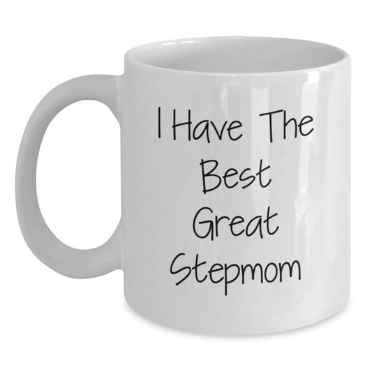 Funny Stepmom Gifts from Family - White Coffee Mug for Stepmom - Inspirational Quote for Great Stepmom - Main