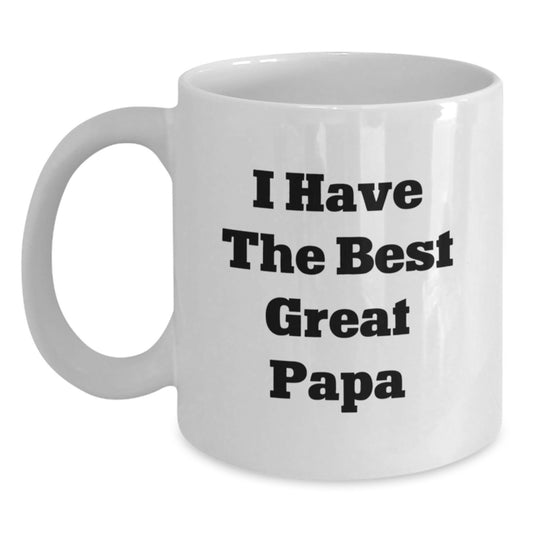 Funny Papa White Coffee Mug Gifts for Him from Family on Mother's Day Unique Ideas - Main