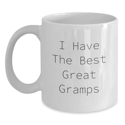 Funny Gramps Gifts from Men to Gramps for Graduation Unique White Coffee Mugs, I Have The Best Great Gramps - Main