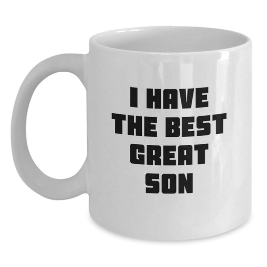 Funny 'I Have the Best Son' Son White Coffee Mug Gifts for Son Birthday - Main